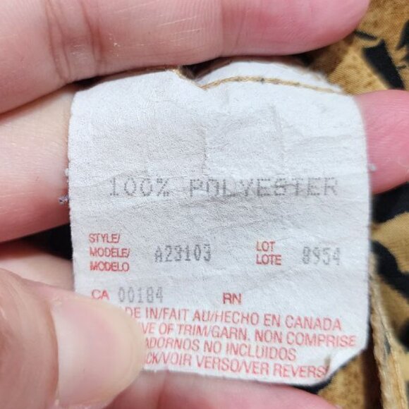 Vintage Algo Blouse Women's Size 16 Leopard Print Short Sleeve Button Down - Picture 3 of 10